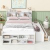 NicBex Full Platform Bed Frame with Bookcase Headboard,Under Bed Storage Drawers and Bed End Storage Case,No Box Spring Needed,Easy Assembly - 2 of 4