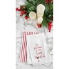 C&F Home "It's 5 O'clock At The North Pole" Martini Drinking Holiday Christmas Embroidered Flour Sack Kitchen Towel - 2 of 4