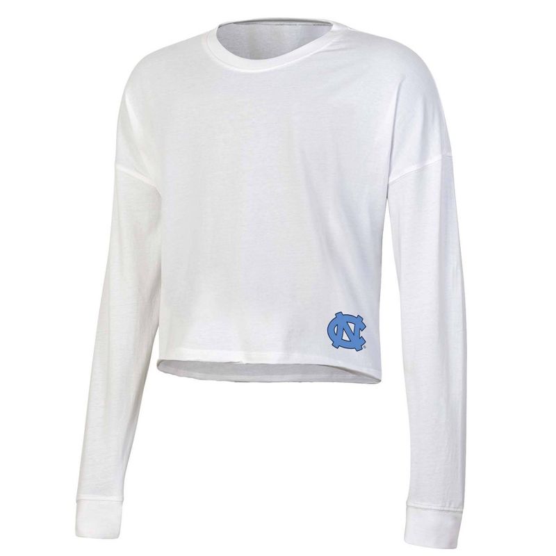 NCAA North Carolina Tar Heels Women&#39;s White Long Sleeve T-Shirt, 1 of 4