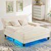 KTMBDW Chaise Lounge Chair,64" Oversized Sleeper Chair with Wood Frame,Upholstered Sofa Bed with Adjustable Backrest and LED Light - 3 of 4