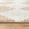 World Rug Gallery Diamond Wave Shag Rug – Cozy Feel for Living Room, Bedroom, or Entryway – Anthracite Dark Gray – Medium Pile - 3 of 4