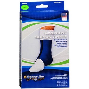 Sport Aid Neoprene Slip-On Ankle Support Large Blue - 1 of 2