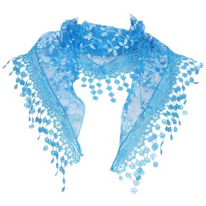 INSPIRE CHIC Lace Mantilla Tulle Triangle Head Covering Church Veil Scarves 1Pc - 1 of 4