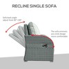 6-PCs Patio Furniture Sets Outdoor Wicker Sofa Set Rattan Angle Adjustable Recline Single Chair Conversation Set, Ottomans - 4 of 4