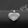 Granddaughter Necklace for Women by Ginger Lyne CZ Heart Pendant White Gold Plated - 2 of 4