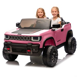 Jojoka 24V Licensed Ride on Car for Big Kids, 2-Seater Electric Truck with Remote Control, 3 Speeds, Music & LED Lights - 1 of 4