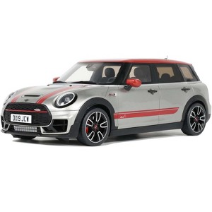 2021 Mini Clubman (F54) JCW Melting Silver with Red Stripes and Top Limited Ed 1/18 Model Car by Otto Mobile - 1 of 4