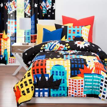 Twin Be Super Inspirational Reversible Kids' Comforter Set - Learning Linens