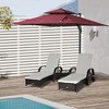 Outsunny 10 x 10FT Offset Patio Umbrella, Hanging Cantilever Umbrella, Square Shape, Aluminum Cross Base, Tilt, 360-Degree Rotation - 2 of 4