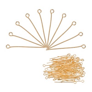 Unique Bargains DIY Craft Necklaces Bracelets Earrings Jewelry Making Iron 21 Gauge Eye Pins 200 Pcs - 1 of 4