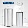 13 Gallon Stainless Steel Trash Can, 50 Liter Kitchen Garbage Can with Flipping Lid & Removable Inner Bucket, for Office, Hotel - 4 of 4
