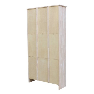 Elegant Parawood 72" Adjustable Solid Wood Shaker Bookcase - Brown