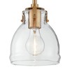 Possini Euro Design Soft Gold Mini Pendant 6" Wide Farmhouse Industrial Rustic Clear Glass Shade Fixture for Dining Room Living Foyer Kitchen Island - 3 of 4