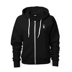 Dalix Astronaut Embroidered Hoodie Fleece Sweatshirt Zip Front Mens - 1 of 4