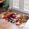 Lomsoe Rectangular Christmas Floor Mat,Snowman & Snowy Welcome Mat, Non-Slip Holiday Mat Christmas Carpet. - 4 of 4