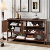 Bella Depot Farmhouse 59" Sideboard with Fluted 4-Door, Storage Cabinet with Open Shelf - 3 of 4