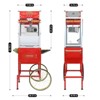 Hachikiko Vintage Popcorn Machine with Cart - 3-Switch Control, Tempered Glass & Storage Cabinet,16-Inch Wheels - 3 of 4