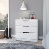 NicBex  3 Drawers Dresser for Bedroom, Modern Style Wooden Drawers with Black Handle,Dressers for Kids Room,Living Room,Entry and Hallway,White - 4 of 4