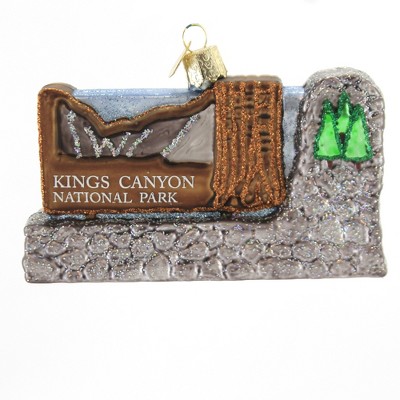 Old World Christmas 3.25" Kings Canyon National Park Ornament Entrance Sign  -  Tree Ornaments