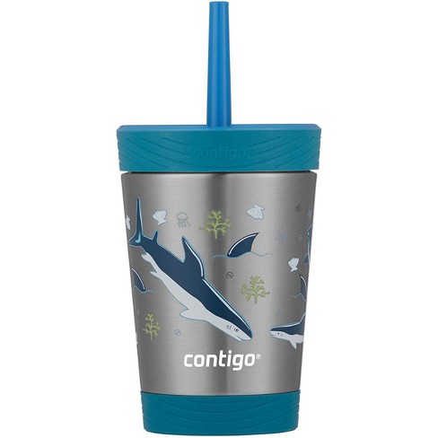 Contigo Spill-Proof Kids Tumbler with Straw, 14 oz., Gummy & Spaceship, Blue