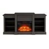 65" Modern TV Media Console Table with 23" Electric Fireplace Insert, Large Storage Cabinet with Adjustable Shelves for Living Room or Entryway - 4 of 4