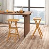 Tangkula Outdoor Bar Stools Set of 4 w/ Countered Seat & Footrest Patio Bistro Stools - 4 of 4