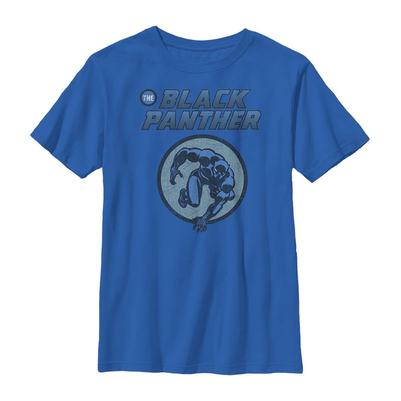 Boy's Marvel Black Panther Leap T-Shirt, 1 of 5
