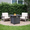 Gulches 28" Square Propane Fire Pit Table - 50,000 BTU Iron Construction, SGS Certified, Adjustable Flame, Waterproof Cover, Multi-Functional - 2 of 4