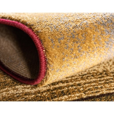 Cafe Collection Colorful Geometric Braided Square Rug