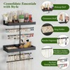 Wall Mounted Jewelry Organizer with 2 Shelves Ring Holder - Black - 2 of 4