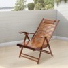 YIYIBYUS Bamboo Folding Lounge Chair, Folding Reclining Chair with Adjustable Backrest, Adjustable Backrest Folding Chair - 3 of 4