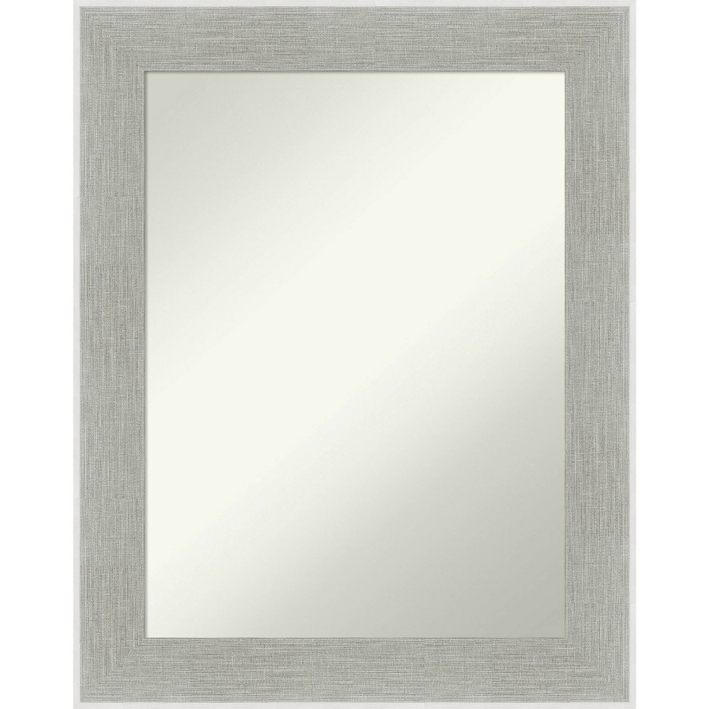 Photos - Wall Mirror 23" x 29" Non-Beveled Glam Linen Bathroom  Gray - Amanti Art