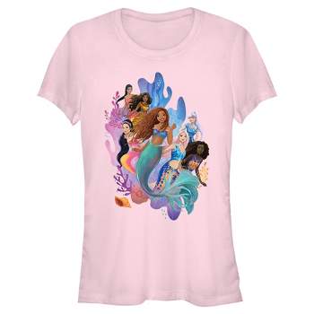Juniors Womens The Little Mermaid Group of Mermaids T-Shirt