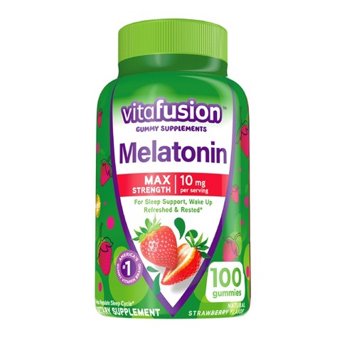 Vitafusion Max Strength Melatonin Gummies for Sleep Support - 100ct - image 1 of 4