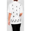 LA LEELA Women's Casual Solid Hawaiian Blouse Shirt V Neck Blouses Button Up Short Sleeve Dress Tops Tee Shirts for Women - 3 of 4
