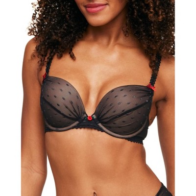 Adore Me Women's Bonnie Balconette Bra 30B / Jet Black.