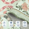 Pastoral Floral Washable Area Rug Non Slip Farmhouse Floor Cover Soft Non Shedding Indoor Rug Low Pile Foldable Carpet for Living Rom Bedroom Nursery - 4 of 4
