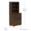 Teamson Home Ellery Freestanding Hutch Cabinet with Open Shelves Walnut - 2 of 4