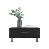 Vynxaria Modern Coffee Table, Black, 23.6"W x 23.6"D Superior Top, 1 Drawer, 4 Metal Legs, Metal Handle - 2 of 4