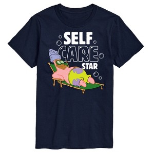 Men's - SpongeBob SquarePants - Self Care Patrick Star Short Sleeve Graphic T-Shirt - 1 of 4