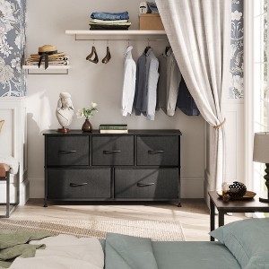 Fabric Dresser for Bedroom, Wide 5-Drawer Chest of Drawers with Storage Organizer Unit - 1 of 4