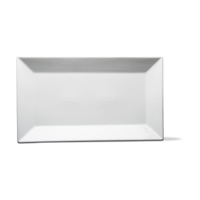 tagltd Whiteware Rectangular Serve Porcelain Dinnerware Serving Tray Platter, 17.25L x 7.0W x 1.18H Dishwasher Safe, 1 of 5