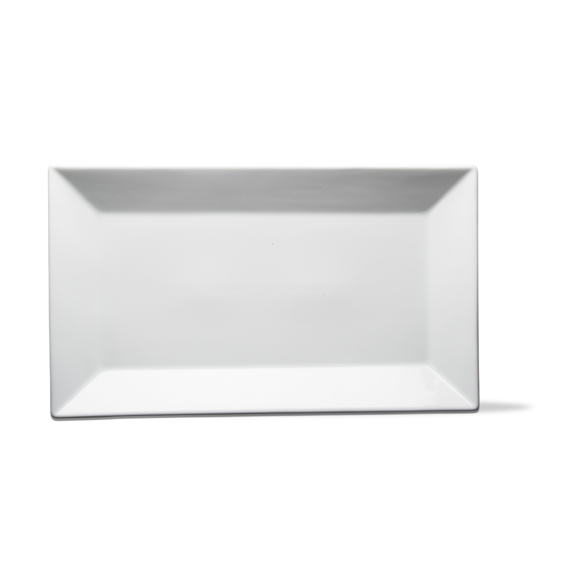 tagltd Whiteware Rectangular Serve Porcelain Dinnerware Serving Tray Platter 17.25L x 7.0W x 1.18H Dishwasher Safe