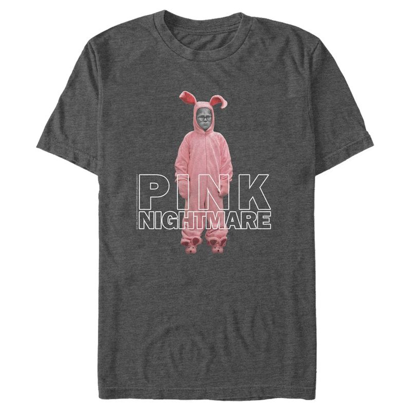Men's A Christmas Story Ralphie Parker Pink Nightmare T-Shirt, 1 of 6