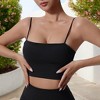 Anna-Kaci Active Women's Spaghetti Strap Crop Top with Seam Detailing and Stretch Fabric for a Comfortable Fit - 2 of 4