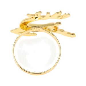 Unique Bargains Napkin Rings Animals Pattern Stainless Steel 1 Pc - 1 of 3