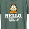 Women's - Garfield - Hello Can I Go Home Now Short Sleeve Graphic T-Shirt - 2 of 4