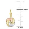 EVERLY JEWELRY | 10k Yellow Gold 3-Tone Knot Earrings - 3 of 4