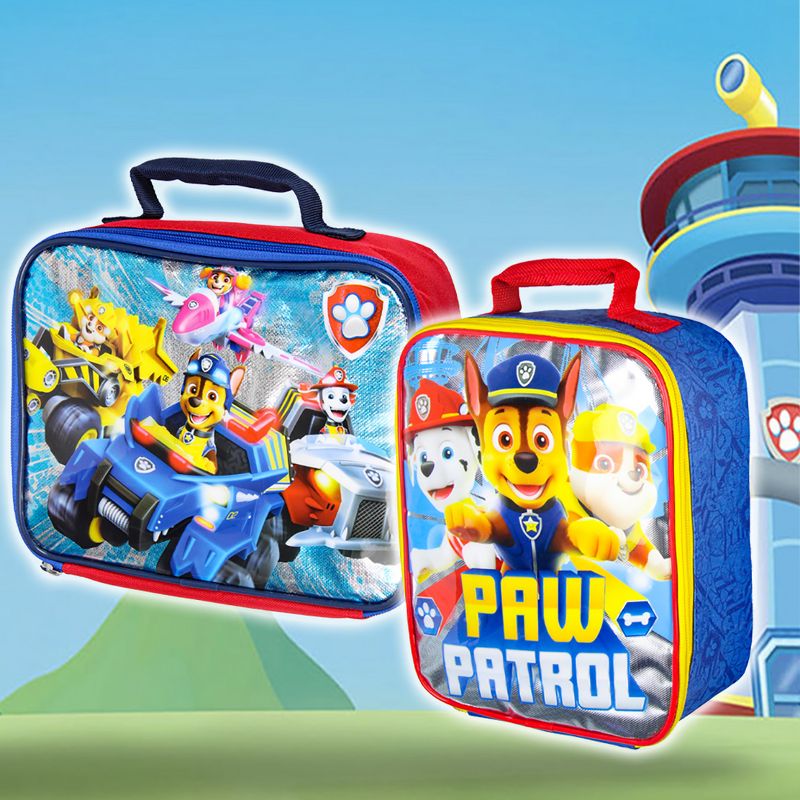 Paw Patrol Lunch Box Characters And Vehicles Lunch Bag Tote Blue, 6 of 7