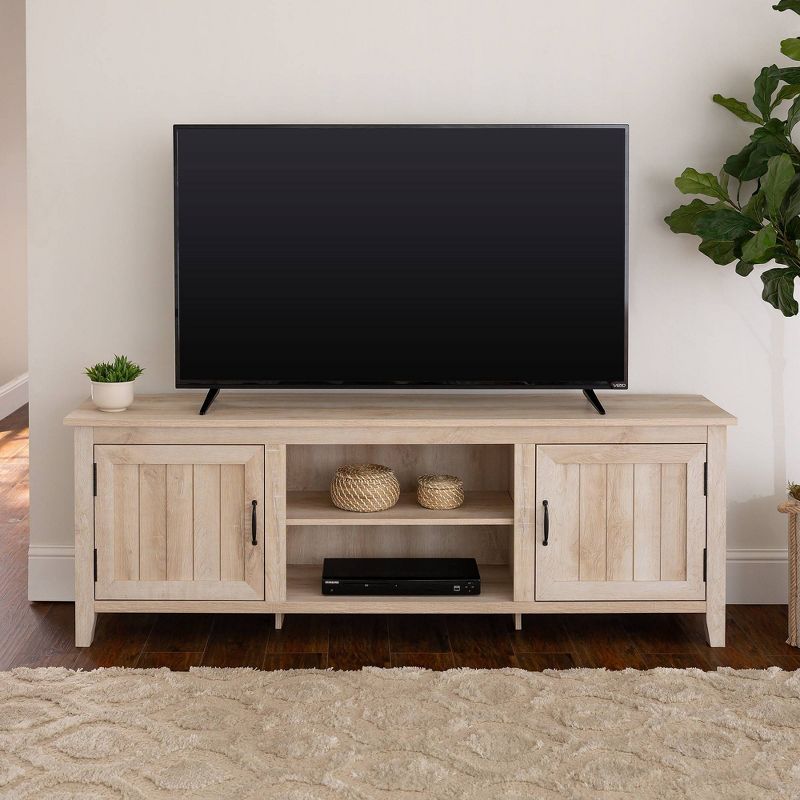 Modern Transitional Wood TV Stand for TVs up to 80" - Saracina Home, 4 of 15
